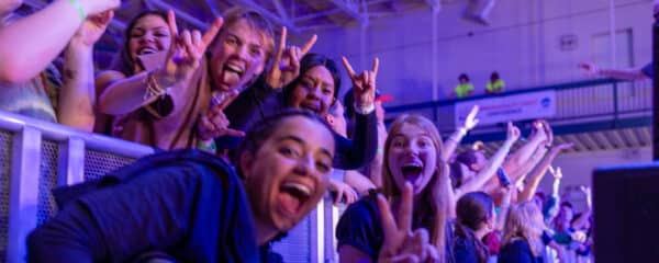 Students at Bison Fest concert April 24, 2023