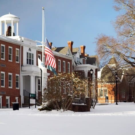 photo of campus in winter